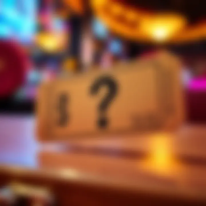 A ticket marked with a question mark symbolizing uncertainty about winning without payment