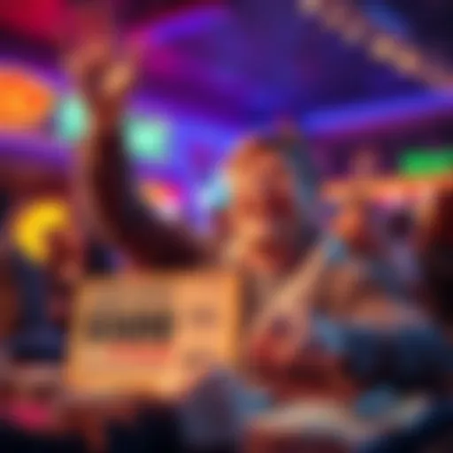 A person celebrating with a winning ticket and a $500 cash prize next to them