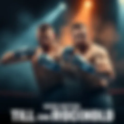 Promotional image for the fight between Till and Rockhold, featuring both fighters in action poses