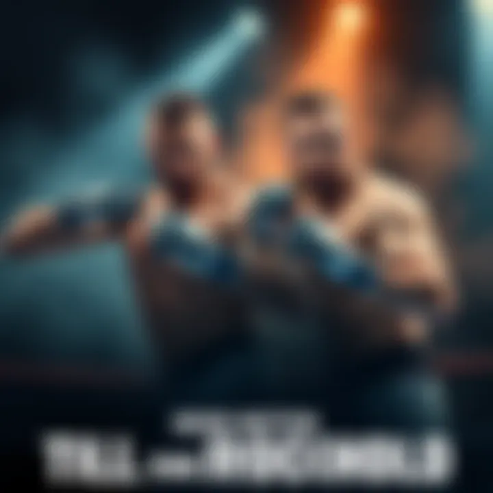 Promotional image for the fight between Till and Rockhold, featuring both fighters in action poses