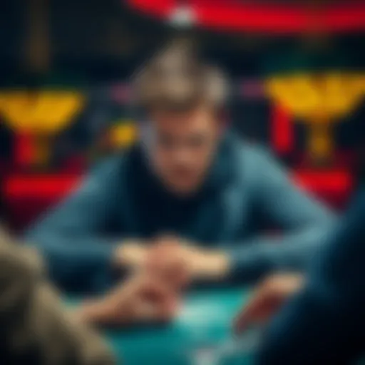 Tim Pool playing poker Tim Pool focused at a poker table with cards and chips in front of him
