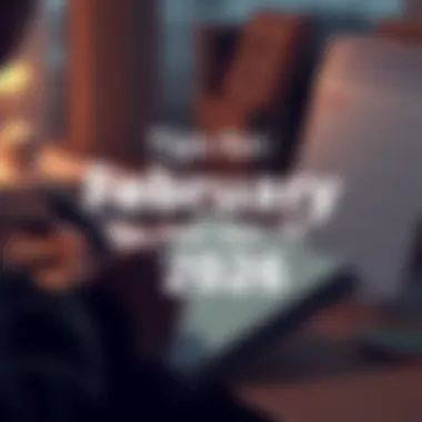 Person writing in a planner while looking at a calendar, planning for February 19, 2026