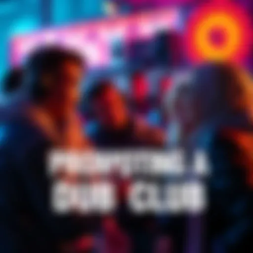 A person sharing tips with a group about promoting a Dub Club, highlighting community and support