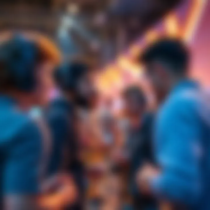 Participants engaging in the Top Munty event, discussing qualification and host changes.