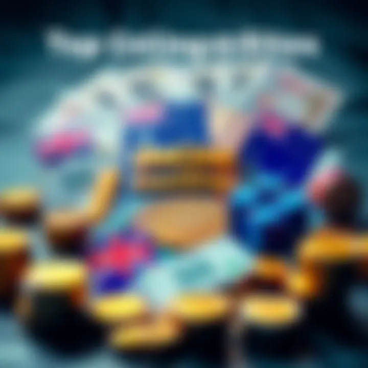 A collage of popular online gambling sites showing high payouts in Australia with a backdrop of Australian currency