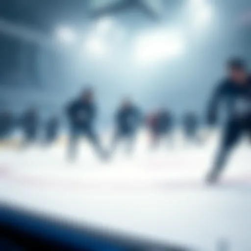 Toronto Maple Leafs players on the ice during a game, showing their determination amidst challenges.