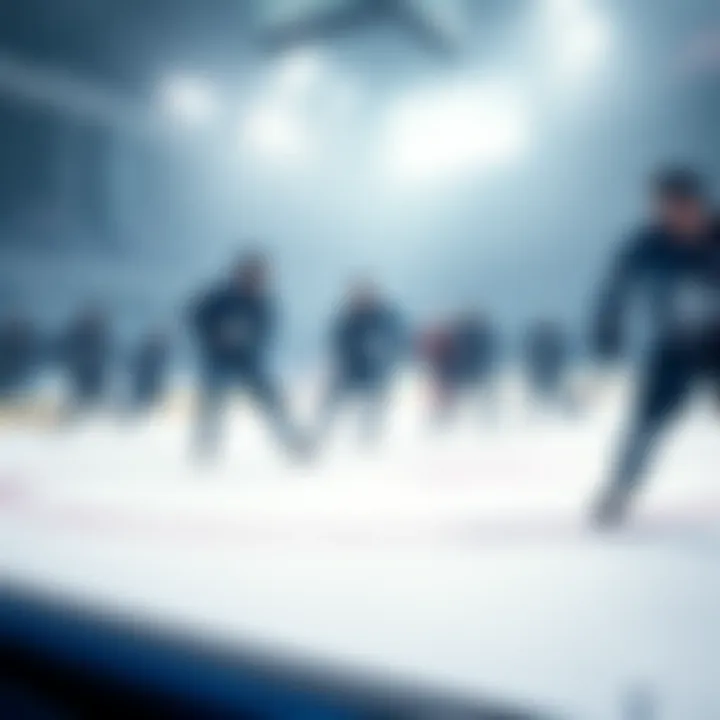 Toronto Maple Leafs players on the ice during a game, showing their determination amidst challenges.