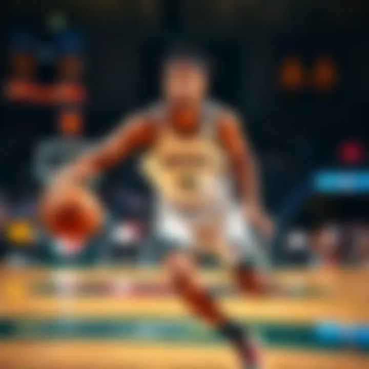 Trae Young dribbling a basketball while focused during a game