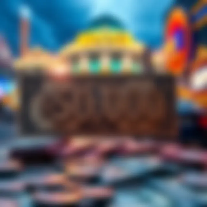 A representation of betting slips and cash showing a successful wager transformation from 50 to 10,000 dollars, with images of Disney and Vegas in the background