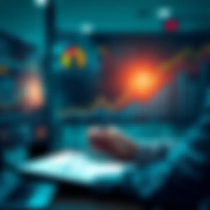 A person analyzing graphs and charts showing trends in technology and innovation