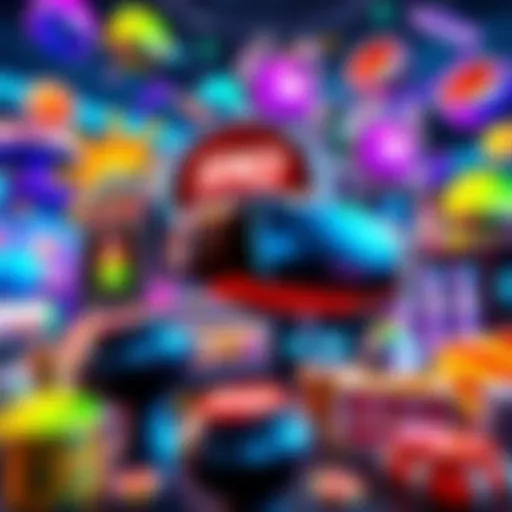 A colorful collage of modern gaming technologies, including online slots and virtual reality gaming