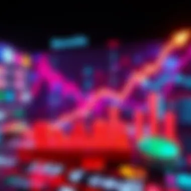A graphic showing rising graphs and digital currency symbols, representing the latest trends in credit currencies