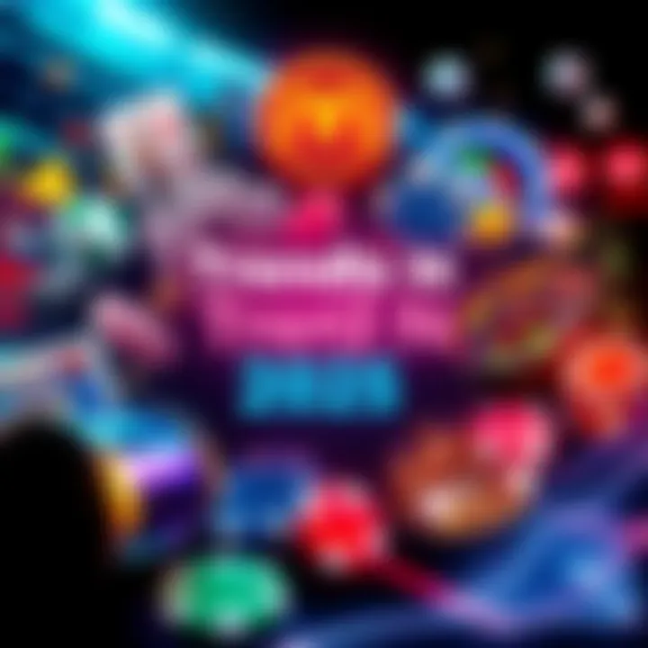 A collage of popular gambling games like poker, slots, and sports betting for 2025