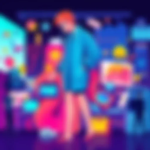 A vibrant illustration showing various trends that will shape daily life in 2026, featuring technology, fashion, and lifestyle elements.