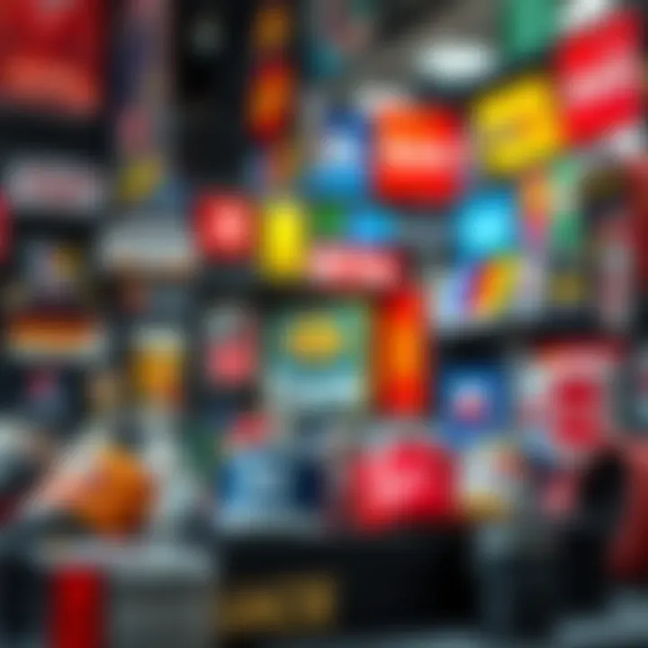 A collection of popular brand products arranged together, showcasing current sales strategies and market trends