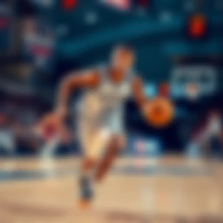 Trey Murphy dribbling the basketball during a game, showcasing his skills and focus