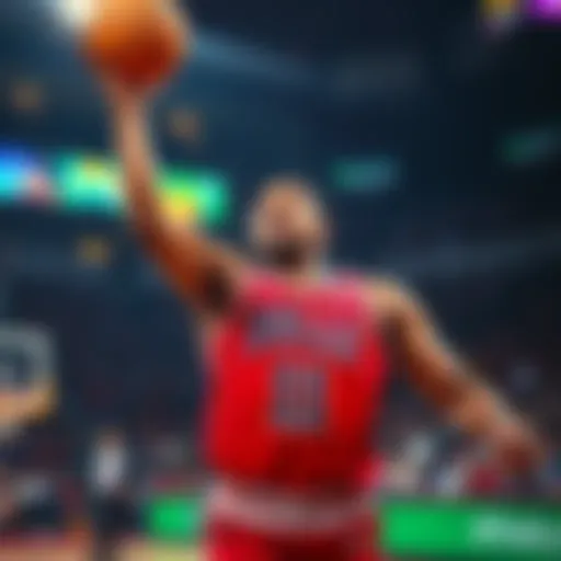 Trey Murphy III celebrating after winning King of the Court title with a basketball in hand