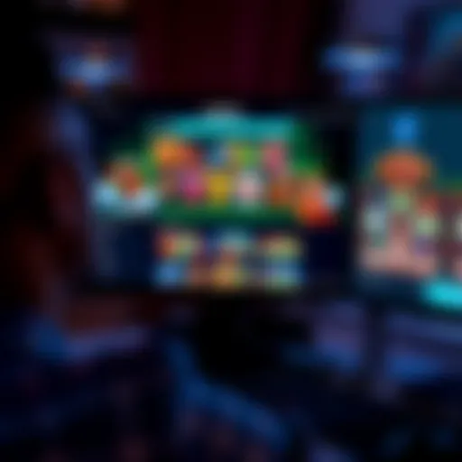 A person looking at a computer screen with a trusted online casino website open, showing casino games like slots and cards.