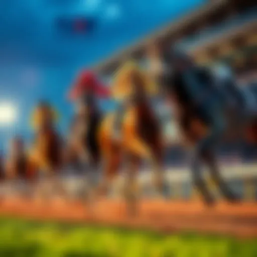 Exciting horse races at Turf Paradise in Phoenix, showcasing jockeys and horses in action.