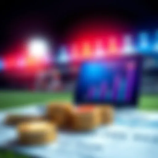 Graphic showing two tips for improving betting strategy with money symbols and charts