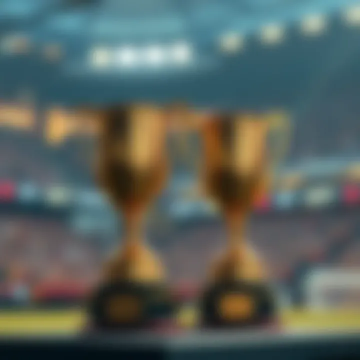 Two trophies celebrating victories in a betting competition