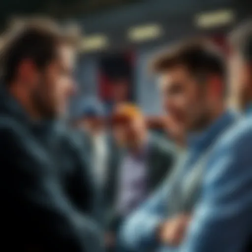 Tyler Herro shares his thoughts on betting, surrounded by people engaged in conversation about his luck and performance