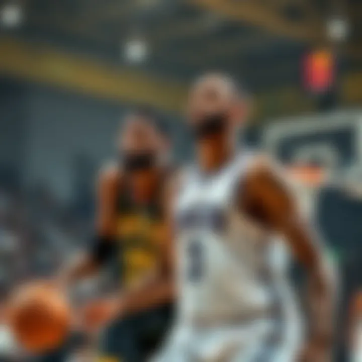 Tyrese and Jaylen in action during a basketball game, showcasing their skills and focus