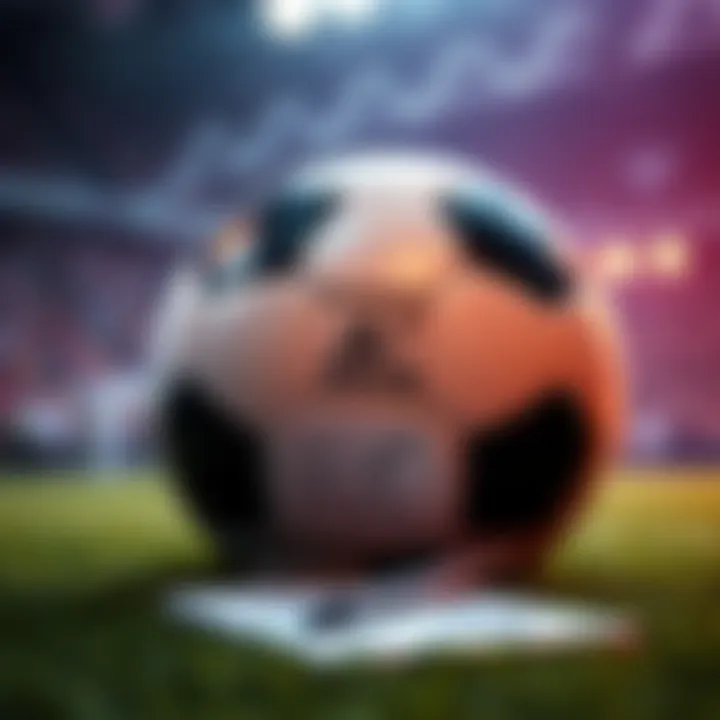 A soccer ball and a notepad with sketches of ideas for UEFA changes, encouraging people to share their input.