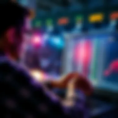 A person analyzing UFC betting strategies on a laptop with odds displayed on the screen.