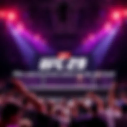 Exciting UFC 329 event featuring fighters in the octagon, showcasing intense competition and fan anticipation.