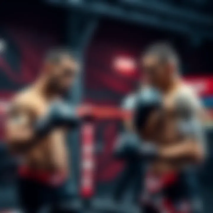 Two fighters training for an upcoming match at UFC 326, showing determination and focus in the gym.