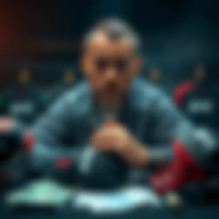 UFC Betting Experience A frustrated bettor shares his thoughts on the unpredictability of UFC outcomes compared to other sports like soccer and tennis, surrounded by betting slips and UFC gear.