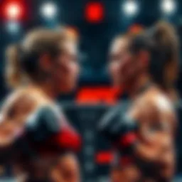 Erin Blanchfield and Maycee Barber face off in the octagon during UFC Fight Night.