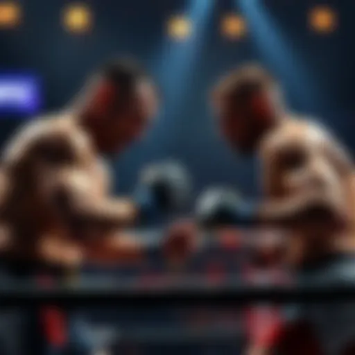 Underdog fighters competing in the UFC FN Vegas, showcasing their determination and skills