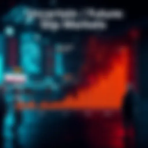 A graph showing declining trends in the slip market with worried experts discussing the implications