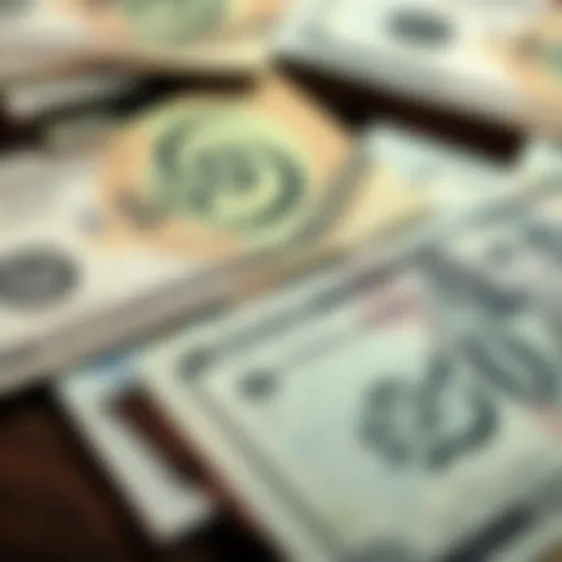 A close-up view of cash in different denominations representing $400 and $250, highlighting their significance in everyday financial decisions.
