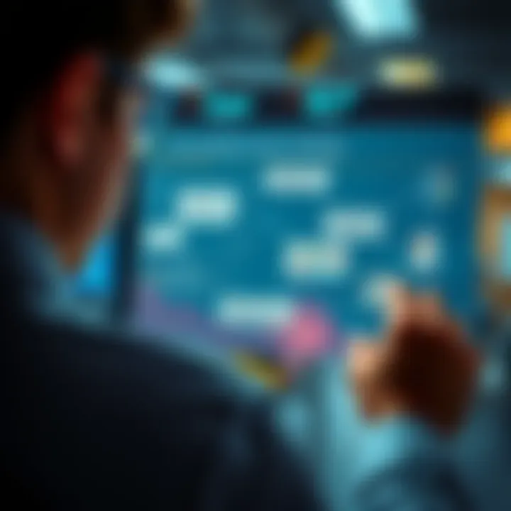 A person looking at a diagram that explains a new methodology.