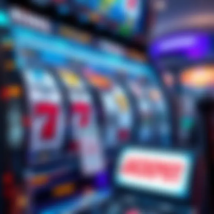 A slot machine displaying spinning reels with various symbols and a bright 'Jackpot' sign, illustrating how RNG software determines wins.