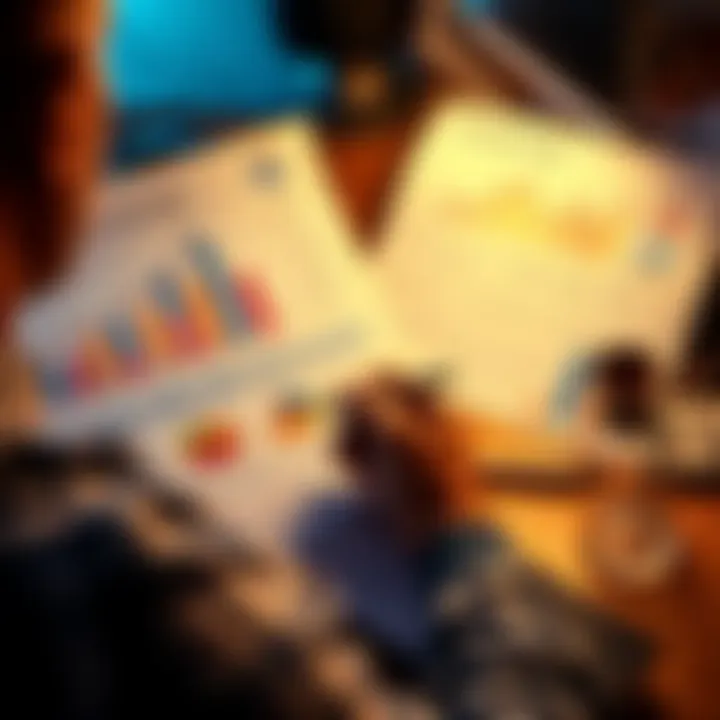 Understanding T-Bills A person studying charts and graphs about Treasury Bills on a desk with a calculator and financial documents