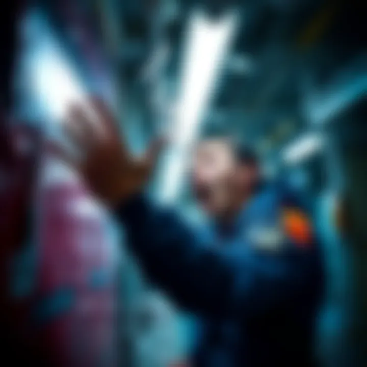 Unexpected Incident A person experiencing a surprising accident, highlighting the need for safety precautions and risk assessment.