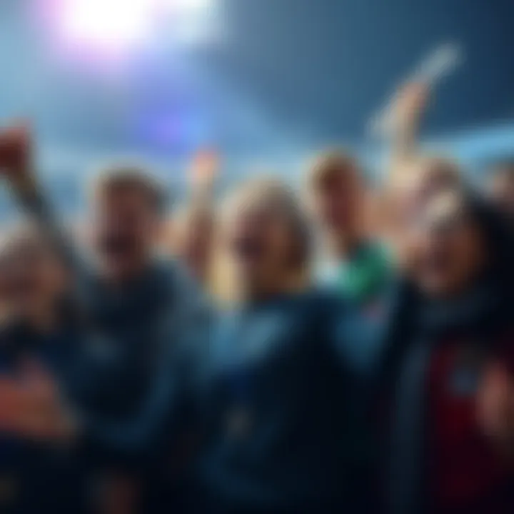 A group of people celebrating an unexpected victory with mixed emotions, some smiling joyfully while others look disappointed, reflecting a complex reaction to the win.