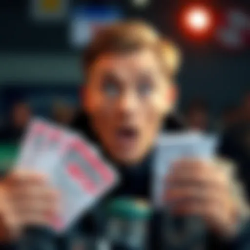 A person looks surprised while holding betting slips, highlighting a serious discussion about a bet that started as a joke.