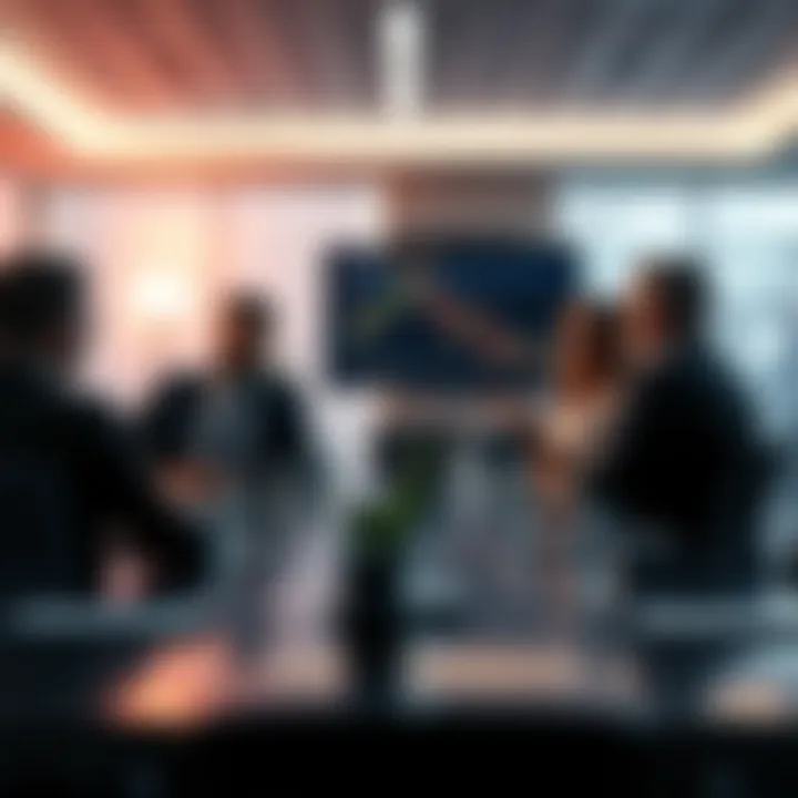 Experts discussing factors behind an unexpected loss in a conference room