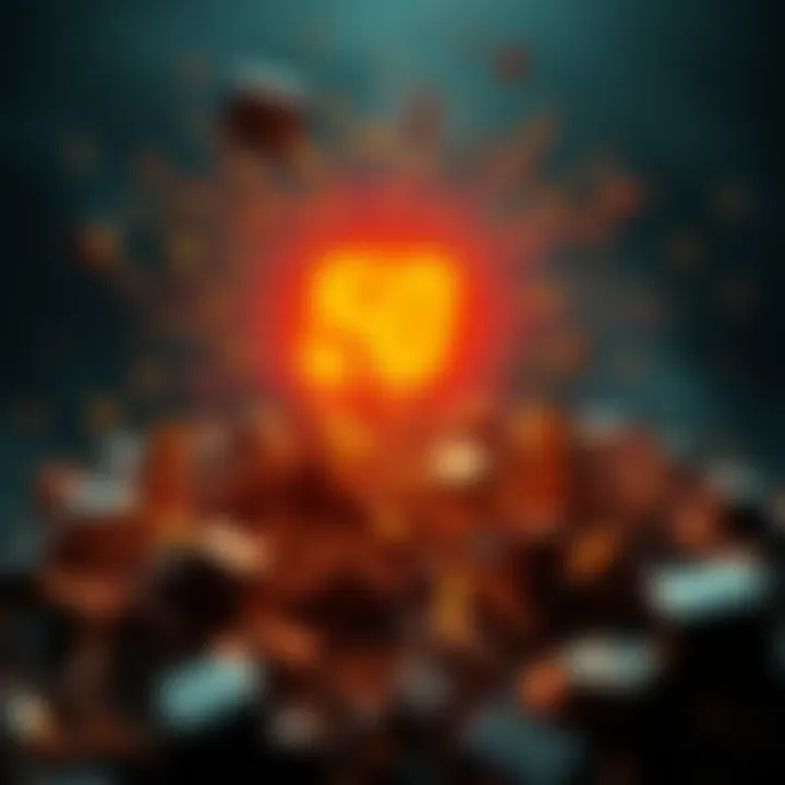 Five unique elements highlighted among fifty total, symbolizing a significant outcome