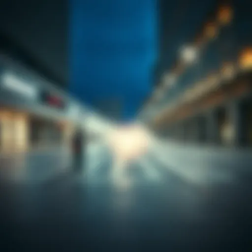A passerby notices an unexpected scene unfolding in a previously empty area, capturing a moment of surprise and curiosity.