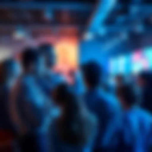 A group of people talking and sharing opinions about individuals they dislike in a community setting.