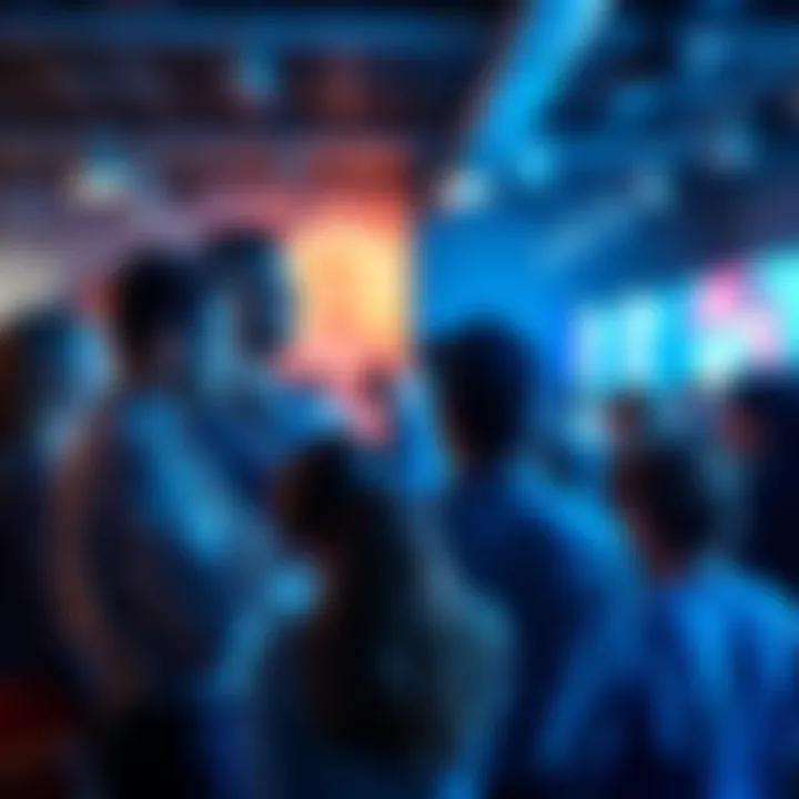 A group of people talking and sharing opinions about individuals they dislike in a community setting.