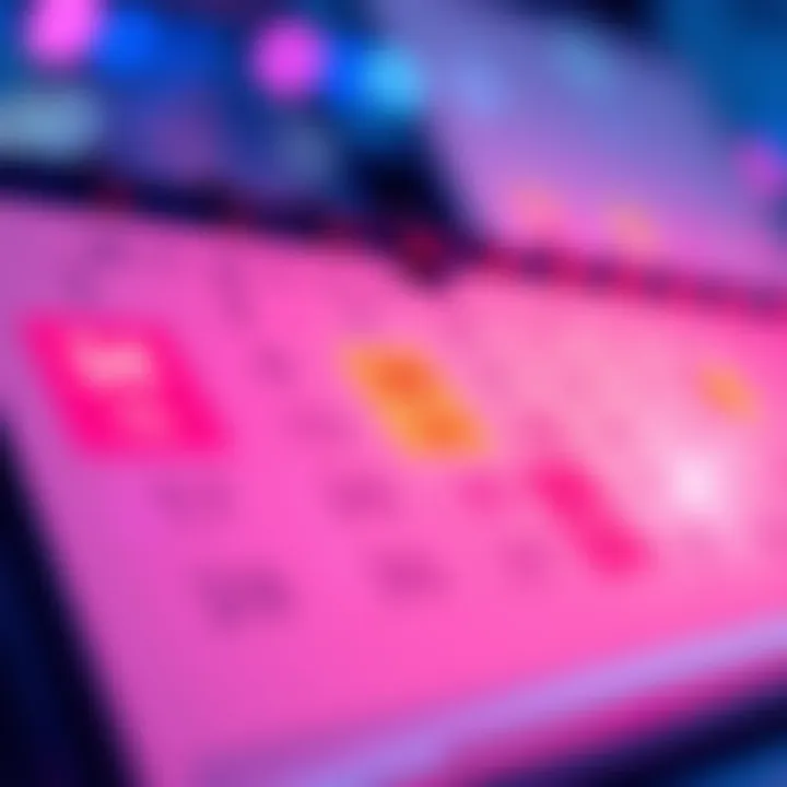 A calendar with highlighted dates representing important updates for 2025