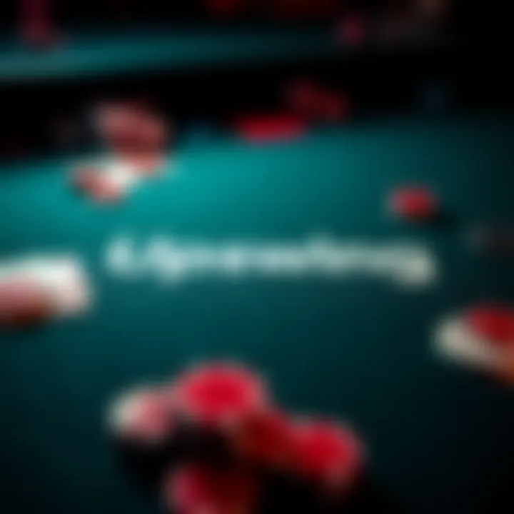 Logo of Upswing on a poker table with cards and chips around