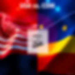 A graphic showing the flags of the USA and COM with a calendar marked for July 4th.